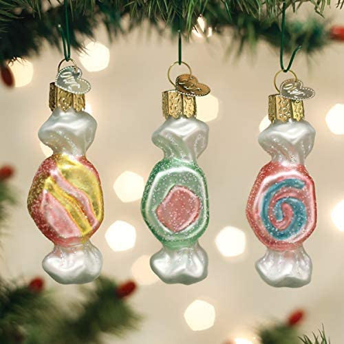 Old World Christmas Ornaments Salt Water Taffy Glass Blown Ornaments for Christm