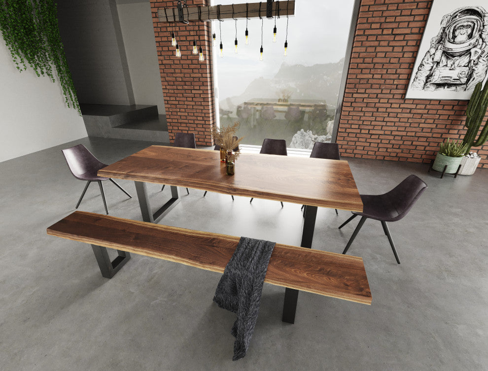 Modrest Taylor Large Live Edge Wood Large Dining Bench