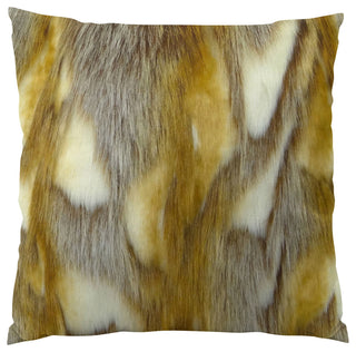 Plutus Brandy Fox Handmade Throw Pillow, Double Sided 22"x22"