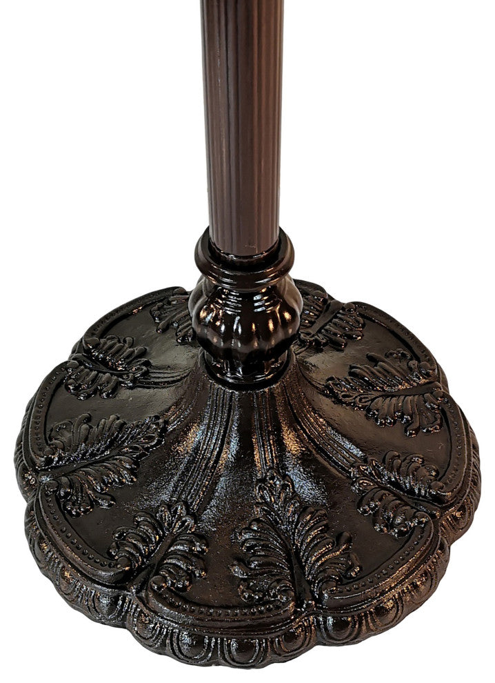 Tiffany Style 2 Light Antique Floor Lamp, 62" Tall