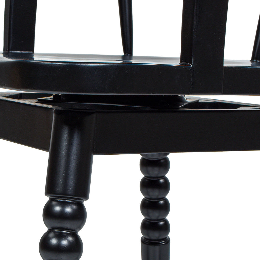 Breda 25" Counter-Height Round Bistro 3-Piece Dining Set, Black