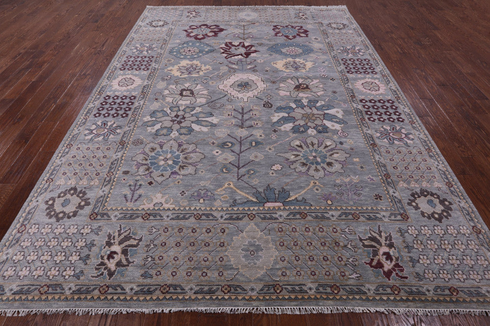 Turkish Oushak Handmade Wool Rug 9' 2" X 12' 1" - Q13573