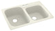 Swan 33x22x9 Solid Surface Kitchen Sink, 2-Hole, Bisque