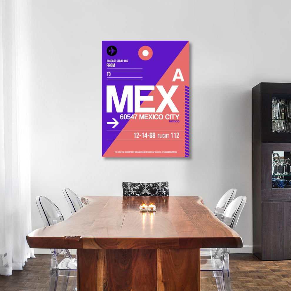 "MEX Mexico City Luggage Tag 1" Fine Art Print