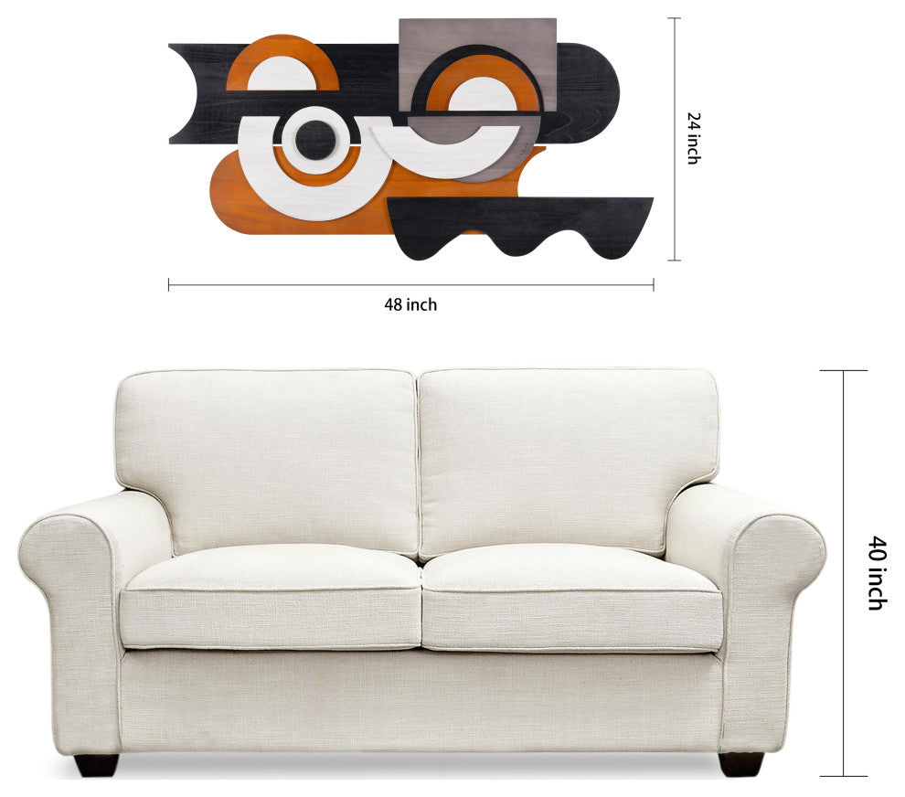 "Honeyed Dusk I" Hand Made Wood Abstracts Wall Art, Ap-103b-4824-03