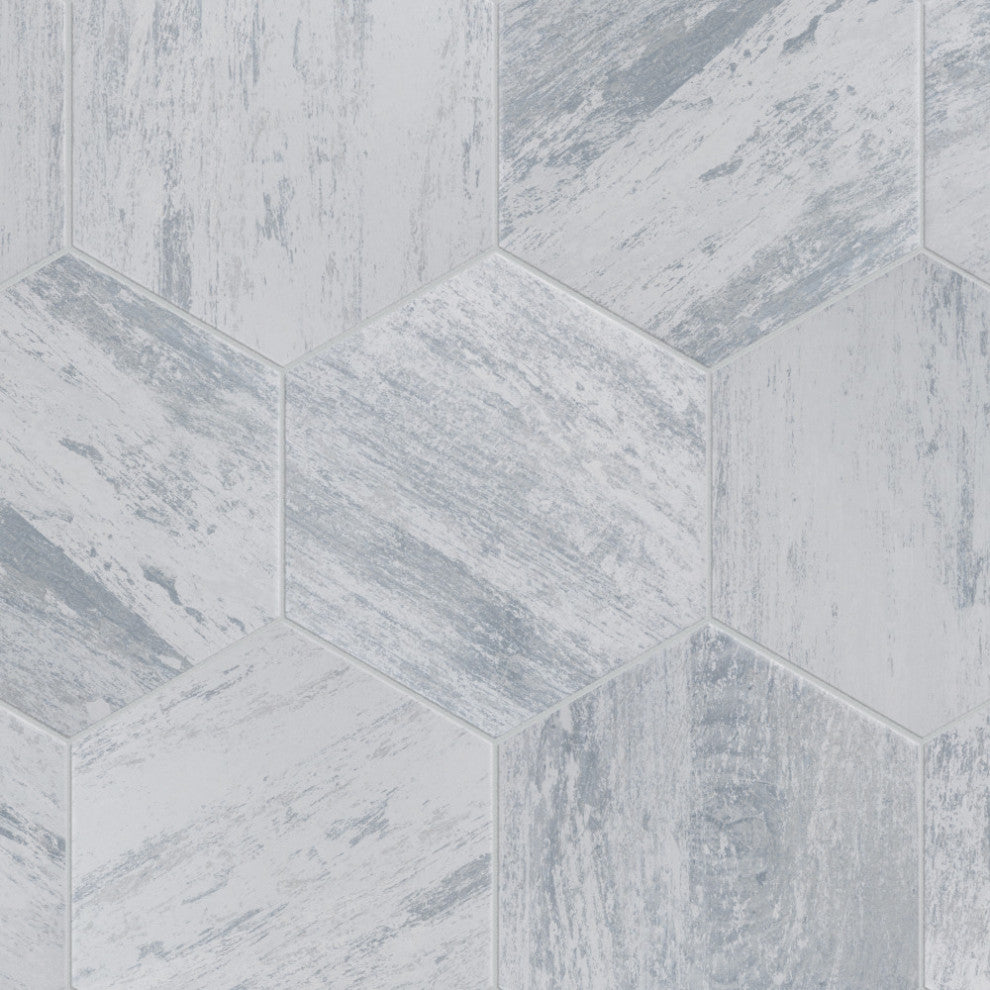 Cassis Hex White Porcelain Floor and Wall Tile