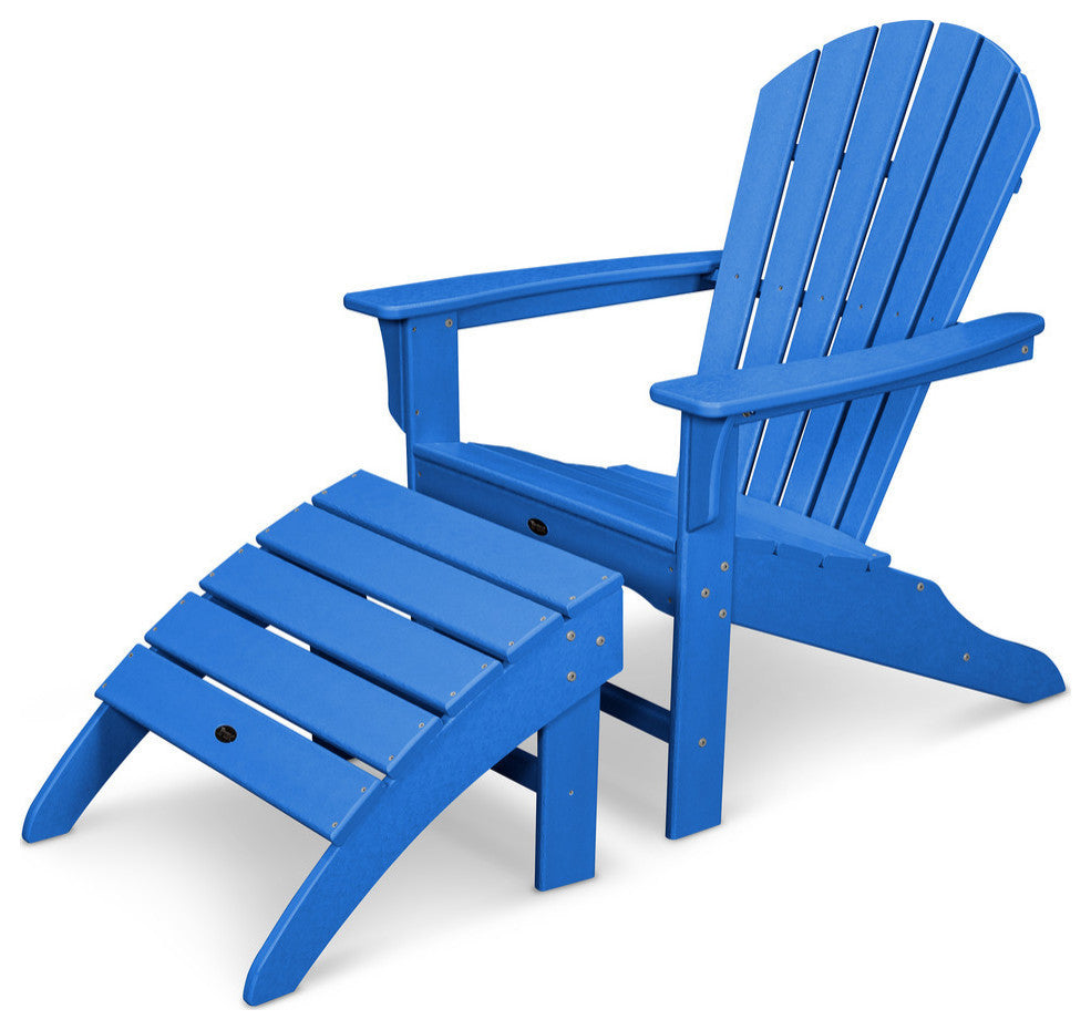 Yacht Club Shellback 2-Piece Adirondack Seating Set, Pacific Blue