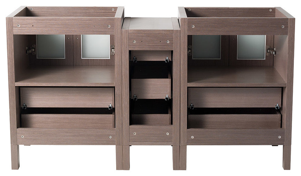 Fresca FCB62-241224GO Torino 60" Gray Oak Modern Bathroom Cabinets