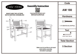 Teak Wood Elzas Counter Stool With Arms