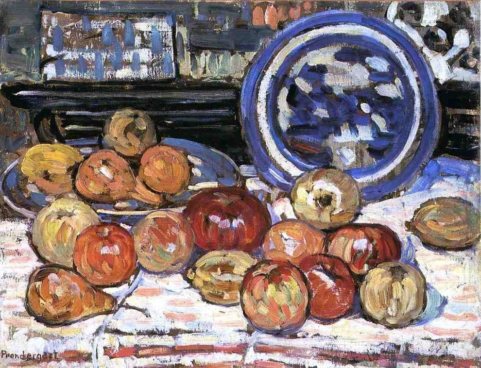 Maurice Prendergast Still Life with Apples, 21"x28" Gallery Wrapped Canvas