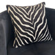 Plutus Black Zebra Black Animal Motif Luxury Throw Pillow, Double Sided  20"x20"