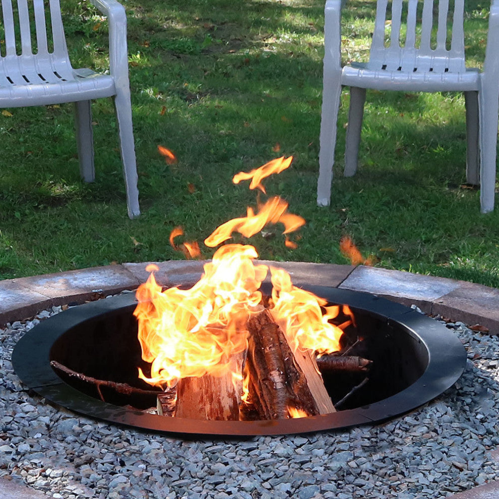 Sunnydaze Heavy-Duty Fire Pit Rim Liner, DIY Build your Own, 36" Diameter