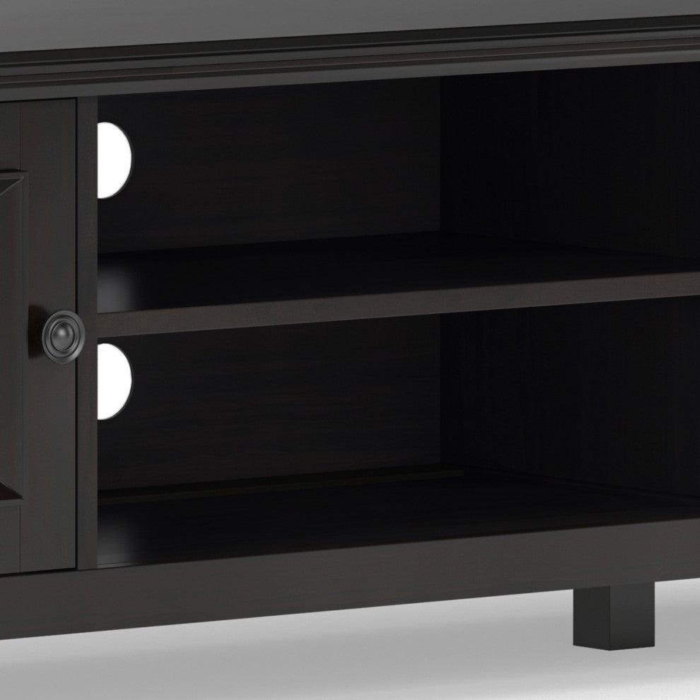Amherst SOLID WOOD 72 inch Low TV Media Stand, Hickory Brown