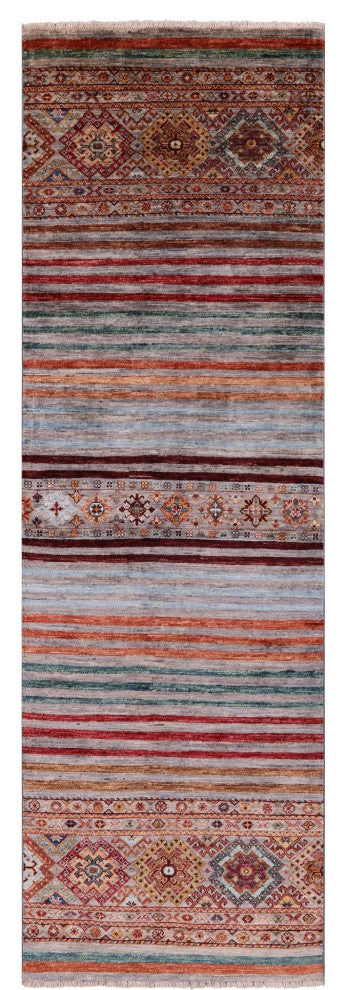 Runner Khorjin Super Kazak Handmade Rug 2' 8" X 8' 7" - Q12574