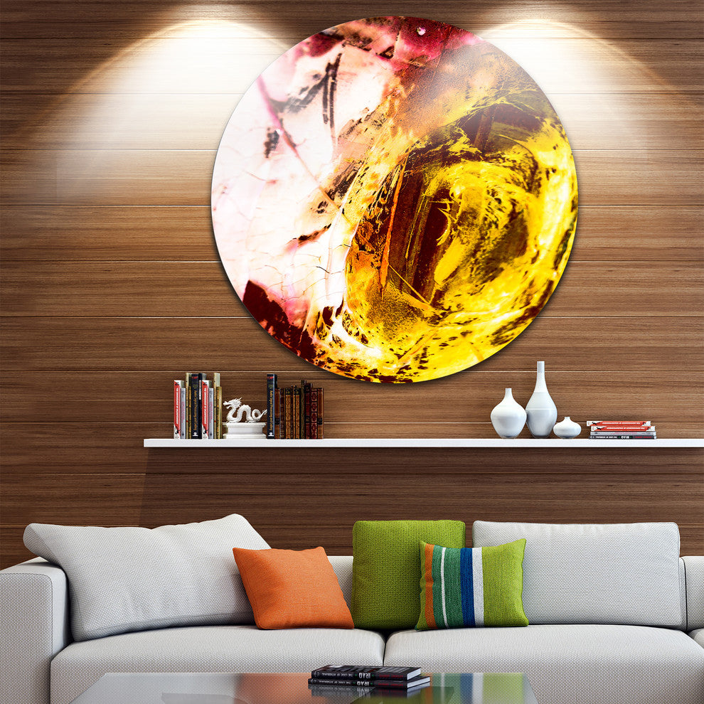 Abstract Modern Structure Art, Abstract Round Metal Wall Art, 23"