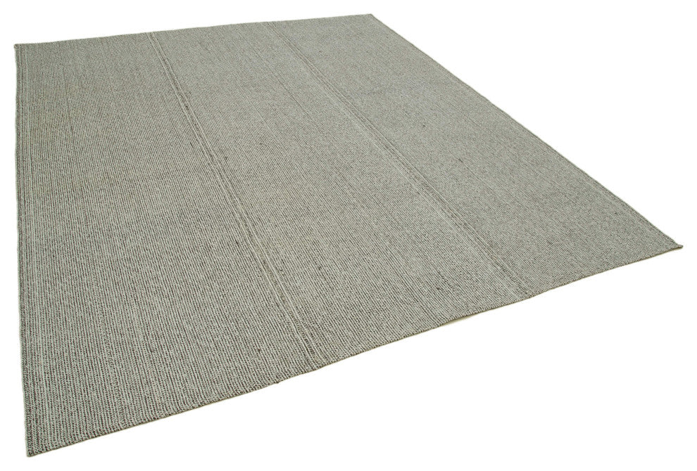 Rug N Carpet - Handmade Turkish 7' 9'' x 9' 3'' Modern Design Wool Kilim Rug