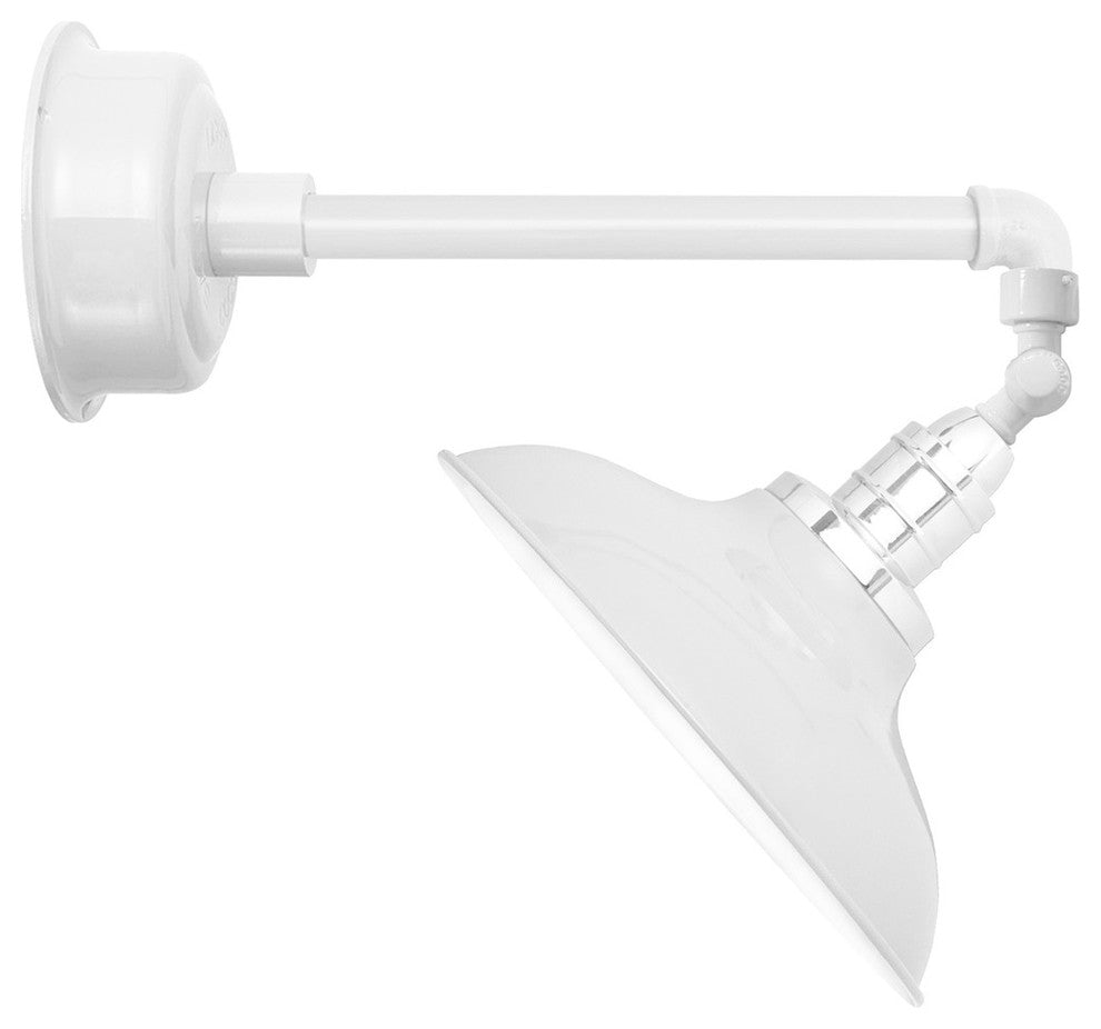 10" Peony LED Sign Light With Metropolitan Arm, White