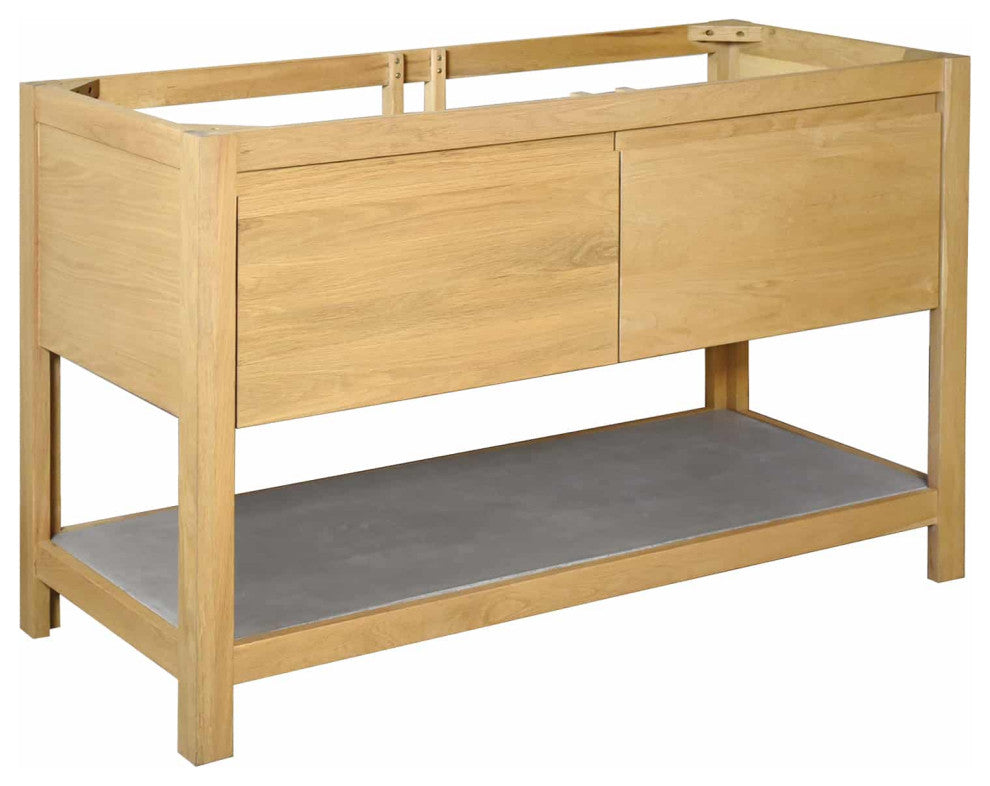 Solace Vanity with Ash Concrete Shelf, Base Only, Sunrise, 48"