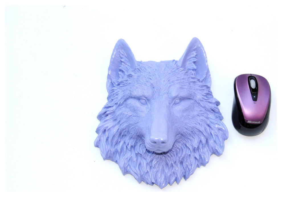Faux Mini lavender Wolf Resin Wall Decor, Lavender