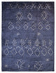 HAND KNOTTED LOOM SILK ECO-FRIENDLY RUG-6'x9',Rectangle,Charcoal White,Contempor