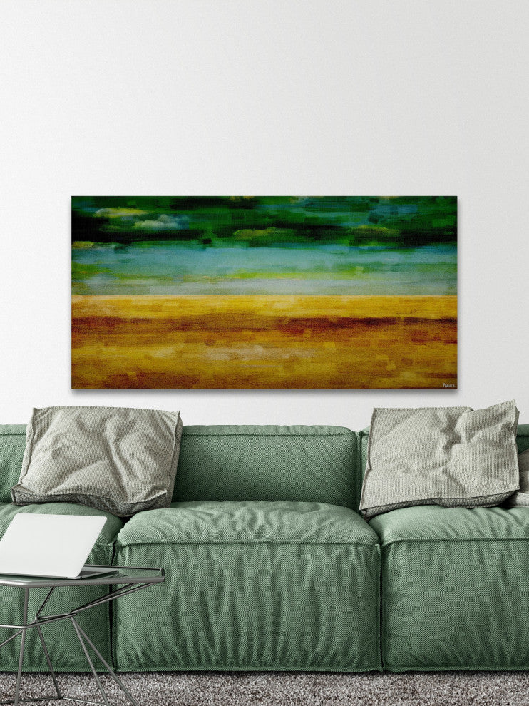 "Emerald Desert" Print on Canvas, 36"x18"