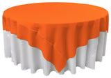 LA Linen Polyester Poplin Square Tablecloth, 72"x72", Orange