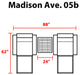 kathy ireland Madison Ave. 5 Piece Aluminum Patio Furniture Set 05b, Midnight