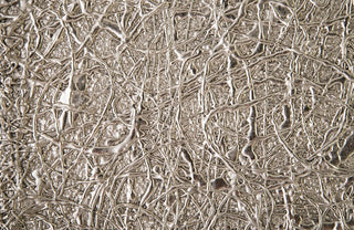 String Theory Pedestal, Silver Leaf, Large