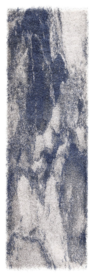 Noori Rug Shag Adrian Blue/Ivory Runner