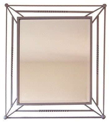 Star Beveled Wrought Iron Mirror