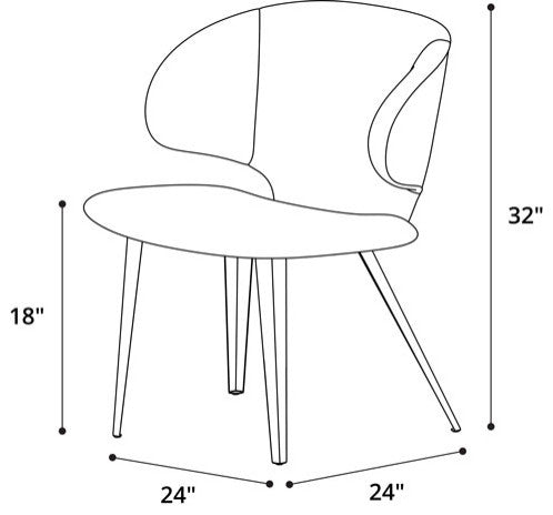 Newport Dining Chair in Oxford Tan Fabric and Walnut