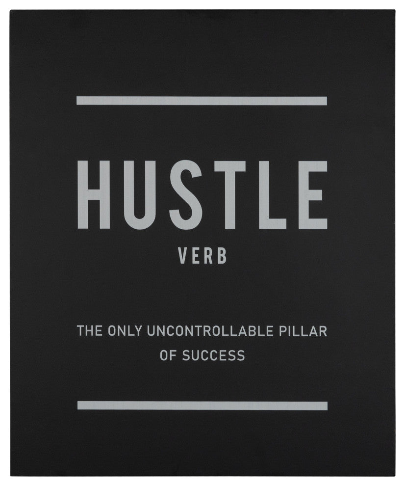 Black and White Hustle Modern Wall Art