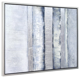 Winter Steps Textured Metallic Hand Painted Framed Wall Art by Martin Edwards