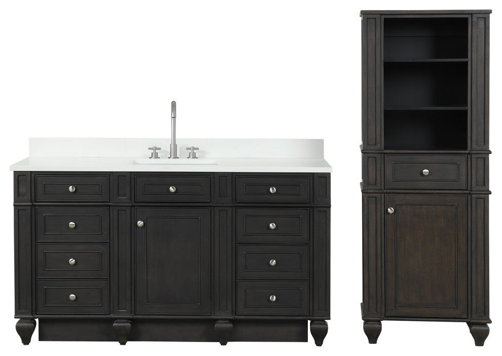 Winston Traditional Brown 60" Single Vanity