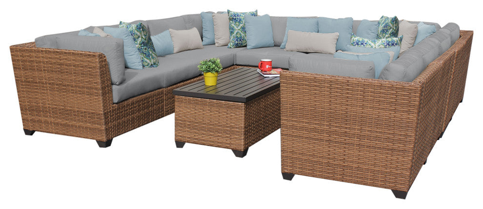 Laguna 11 Piece Outdoor Wicker Patio Furniture Set 11a