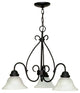 Castillo 3 Light - 26" Chandelier Alabaster Swirl Glass