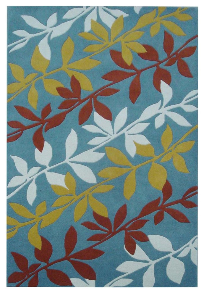 Safavieh Soho Soh764A Floral Rug, Blue/Multi, 6'0"x6'0" Square