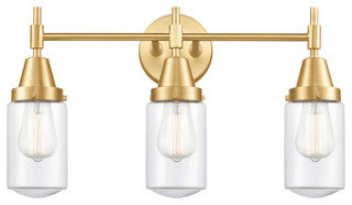 Innovations 447-3W-SG-G312 3-Light Bath Vanity Light, Satin Gold