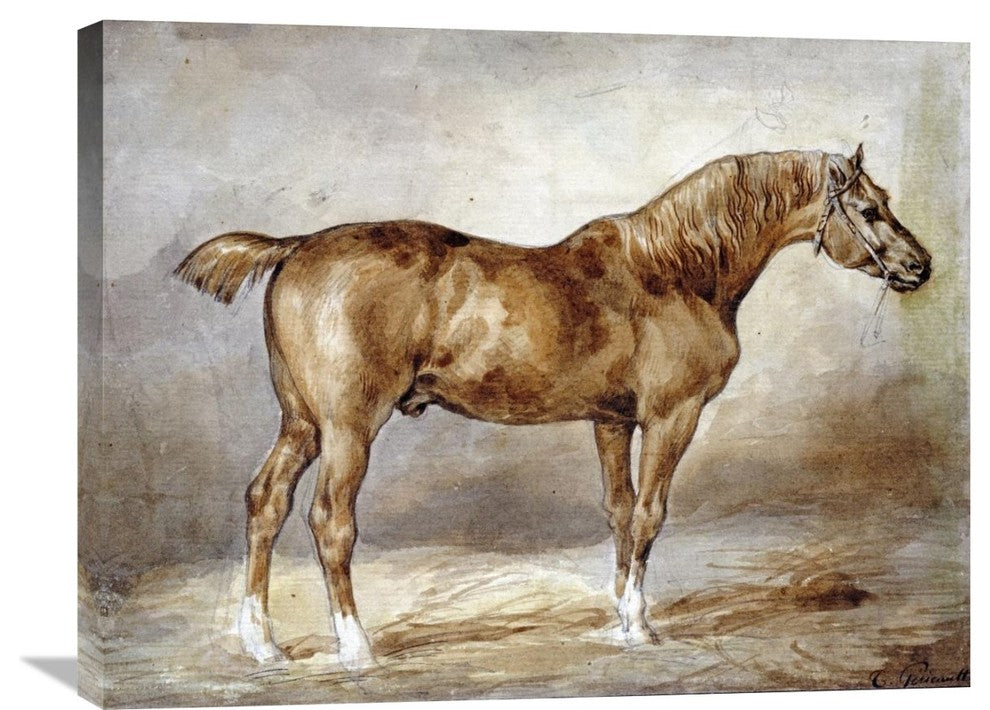 "Cheval a L'Ecurie" Artwork, 30" x 23"