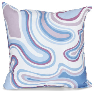 Agate, Geometric Print Outdoor Pillow, Lavender, 20"x20"