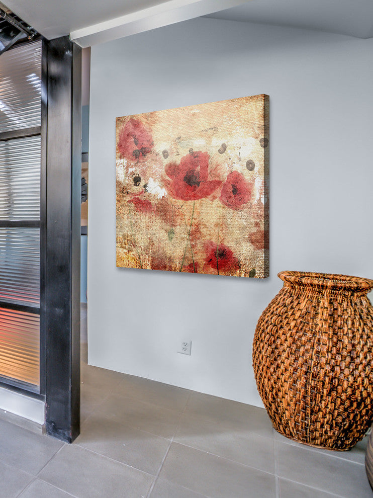 "Sunset Poppy Field I" Painting Print on Canvas by Irena Orlov