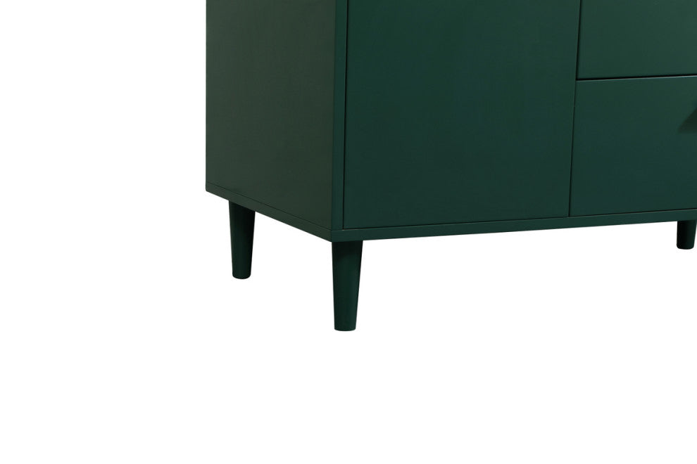 Home Living Modern Natural Oak-Light Bathroom Vanity, Green, 42"