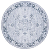 Safavieh Arizona Machine-Washable Collection ARZ118 Rug, Light Grey/Grey Green, 6' Round