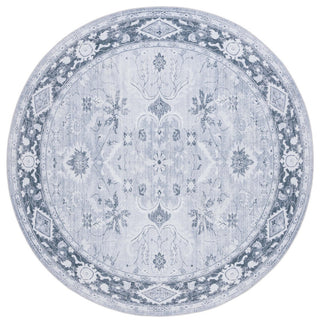 Safavieh Arizona Machine-Washable Collection ARZ118 Rug, Light Grey/Grey Green, 6' Round
