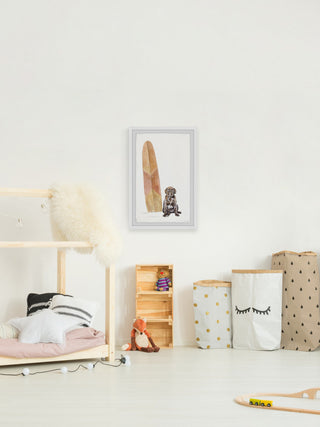 "Surfing Hangover" Framed Painting Print, 8x12
