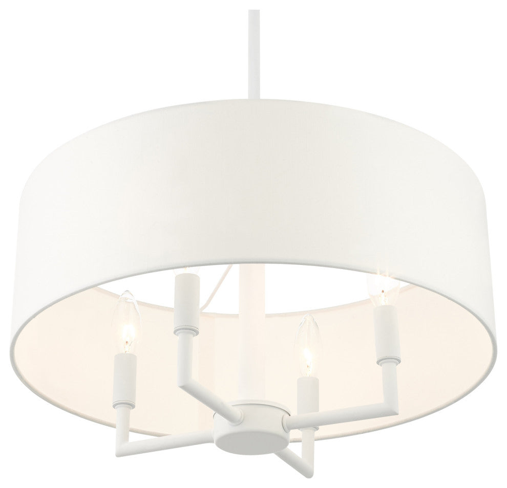 White Timeless, Transitional, Versatile, Pendant Chandelier