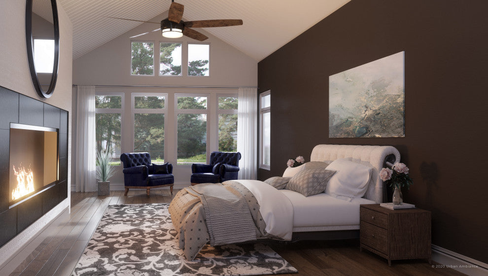 Luxury Modern Ceiling Fan, Bronze, UHP9001, Provincetown Collection