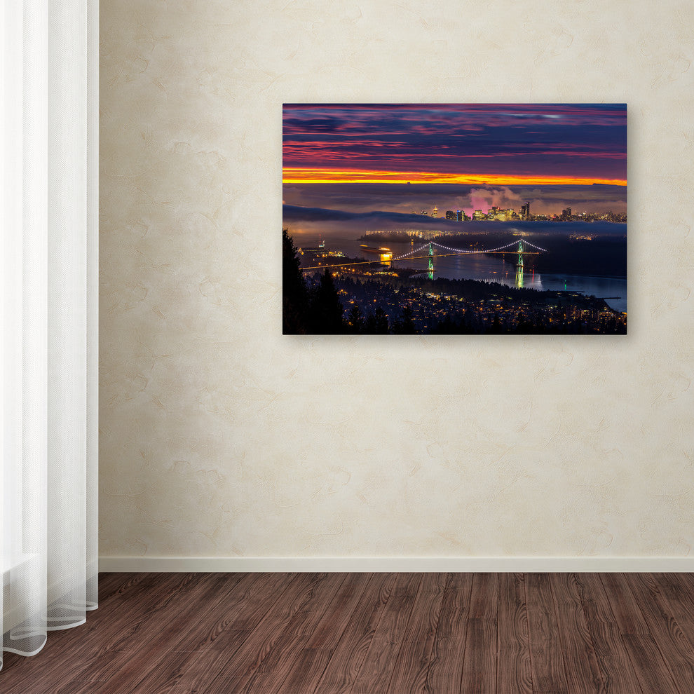 Pierre Leclerc 'West Vancouver Sunrise' Canvas Art, 32x22
