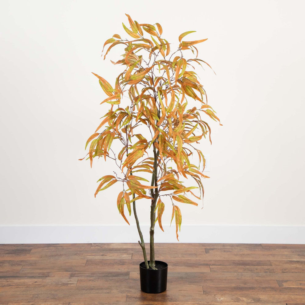 5ft. Autumn Wispy Eucalyptus Artificial Fall Tree