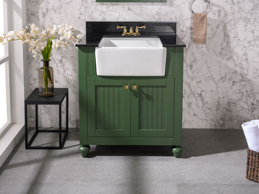 30" Vogue Green Sink Vanity Without Faucet